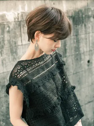 ショート 韓国風レイヤー ショート/犬塚 優介のヘアスタイル