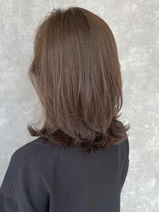 セミロング カラー 【完全個室】髪質改善 暖色カラー/山崎唯奈のヘアスタイル