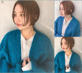 ショート カラー 岡安優太 顔まわり似合せが得意のヘアスタイル