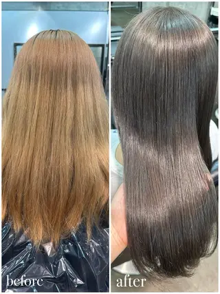 セミロング エクステ🌟カラー 🌟エリア最安値🌟のヘアスタイル