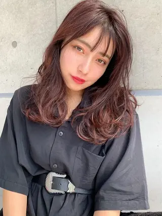 セミロング カラー ヘアアレンジ 🩰透明感カラー♡ UTA🩰のヘアスタイル