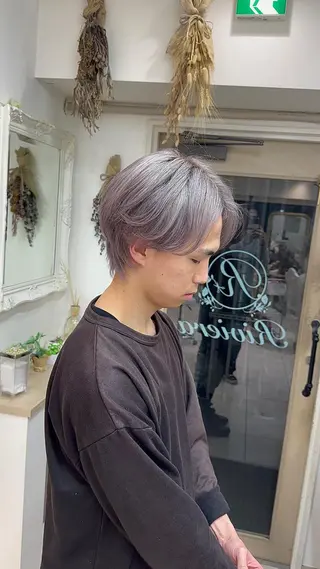 ショート ミルクティーベージュ /三村克彦のヘアスタイル