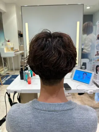 パーマ メンズ 🌼丸みボブ🌼 ショート　柏木結太のヘアスタイル