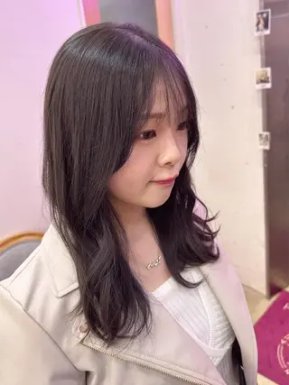 ロング カラー ハイトーンレイヤー 顔まわりSOTAのヘアスタイル
