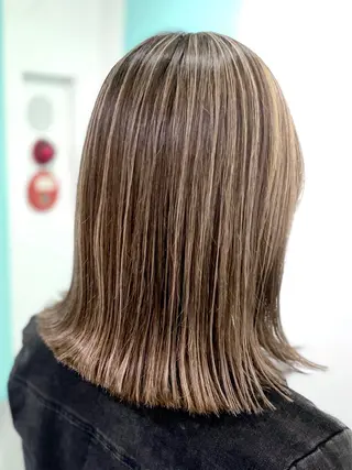 ミディアム 原 千景のヘアスタイル