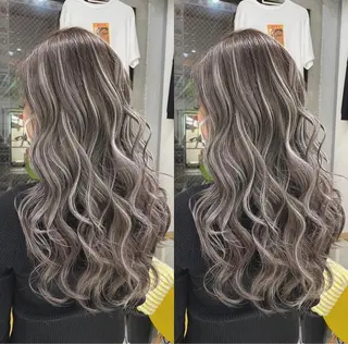 ロング カラー フェード・メッシュ ハイトーン/fumaのヘアスタイル