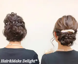 ヘアアレンジ ミディアム Hair&Make  Delight*のヘアスタイル