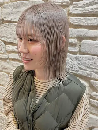 ミディアム カラー ヘアアレンジ 溝口 ひなこのマツエク・マツパデザイン