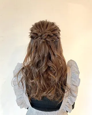 ヘアアレンジ 酸性ストレート/ブリ ーチなしWカラー河本のヘアスタイル