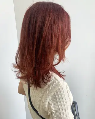 セミロング カラー 🤍垢抜け♡透明感 カラーmoeka🤍のヘアスタイル