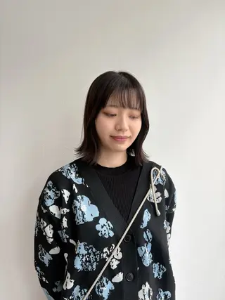 セミロング タナカ レイヤのヘアスタイル