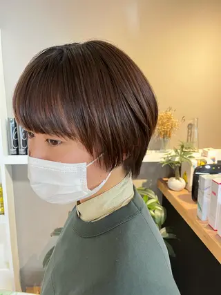 ショート カラー ヘアアレンジ メンズ キッズ ネイル マツエク・マツパ 透明感カラー🤎 ゆりのヘアスタイル