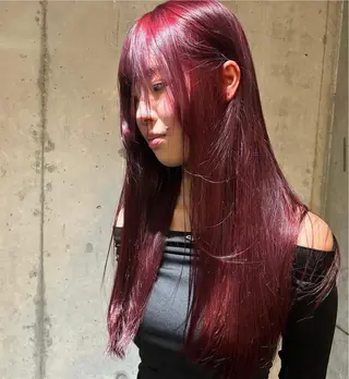 ロング カラー パーマ ヘアアレンジ メンズ キッズ デザインパーマ メンズカット 郁美のヘアスタイル