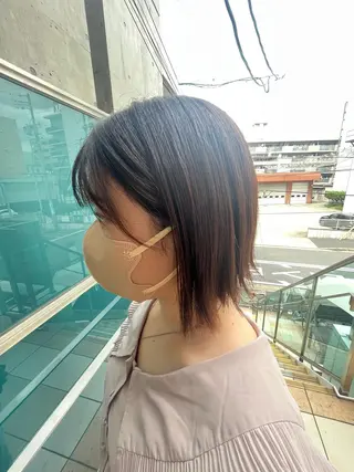 ミディアム カラー パーマ ヘアアレンジ メンズ キッズ ネイル マツエク・マツパ アイブロウ 久木原 ゆりのヘアスタイル