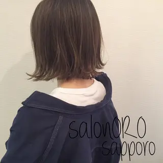 ミディアム カラー 池田 真由美のヘアスタイル
