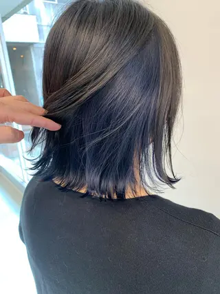 ミディアム カラー theF___ yukoのヘアスタイル