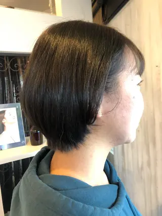 ショート 谷口ゆめ/縮毛矯正/ 大人女子/眉ワックスのヘアスタイル