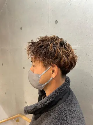 ショート カラー パーマ メンズ 🔥メンズ超特化🔥 青木海斗のヘアスタイル