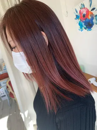 セミロング yoshihara yuukiのヘアスタイル