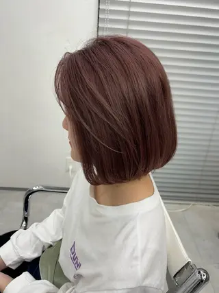ミディアム カラー 田口 莉奈のヘアスタイル