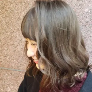 ミディアム カラー 美谷添(ミヤゾエ) まどか大人ヘアサロンのヘアスタイル
