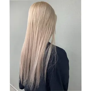 ロング カラー 韓国🤍ワンホンヘア みかん🇨🇳のヘアスタイル