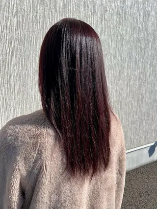 セミロング カラー cyan Amiのヘアスタイル