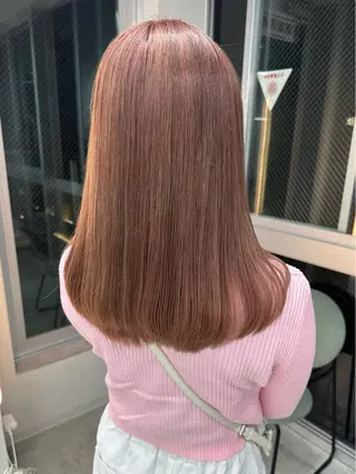 セミロング カラー ヘアセット🎀透明感 カラーHiROEのヘアスタイル