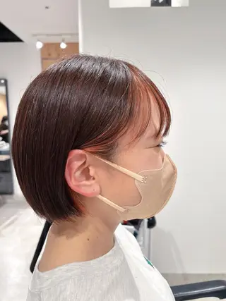 ショート カラー スキバサミを使わない カット🌼唯🌼のヘアスタイル