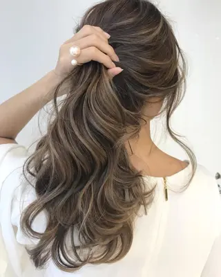 セミロング カラー La fith 店長 城谷颯人のヘアスタイル