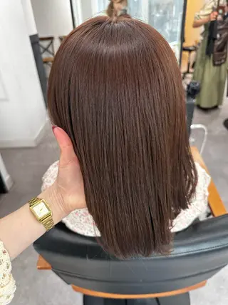セミロング カラー パーマ ヘアアレンジ メンズ キッズ 骨格レイヤーカット 🌿美髪縮毛矯正のヘアスタイル