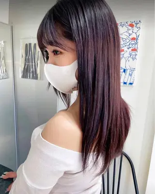 セミロング カラー 鈴木 悠大のヘアスタイル