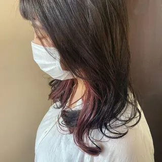 ミディアム カラー ヘアアレンジ 髪質改善 yuikaのヘアスタイル