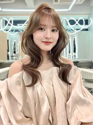 セミロング カラー 縮毛矯正ブリーチなし 🍒❤ゆうきのヘアスタイル