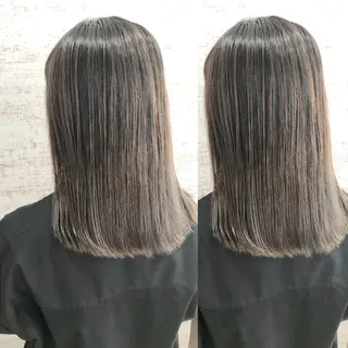 セミロング カラー ケアブリーチ /髪質 改善/古橋圭史郎のヘアスタイル