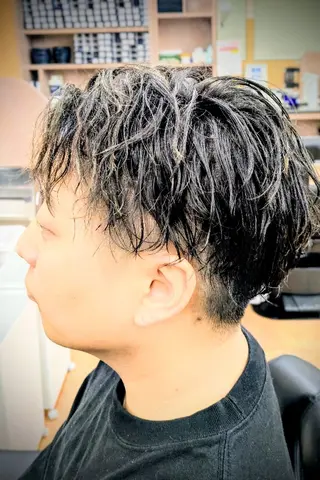 ショート パーマ 理容プラージュ燕三条 福井のヘアスタイル