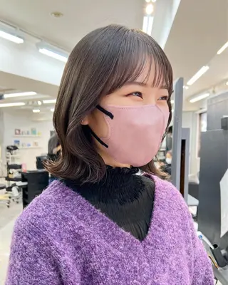 ミディアム 顔周りの垢抜けヘア 立山愛梨のヘアスタイル