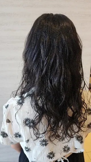 セミロング パーマ おおづの みかるのヘアスタイル