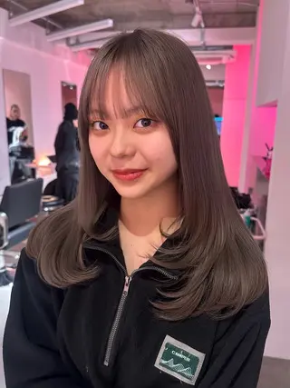 セミロング カラー ブリーチカラー /MAHIROのヘアスタイル