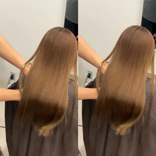 ミディアム カラー パーマ キッズ 盛れる艶カラー× レイヤーカット/咲来のヘアスタイル