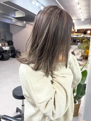 セミロング カラー Reb_keiji 👑小倉圭司のヘアスタイル