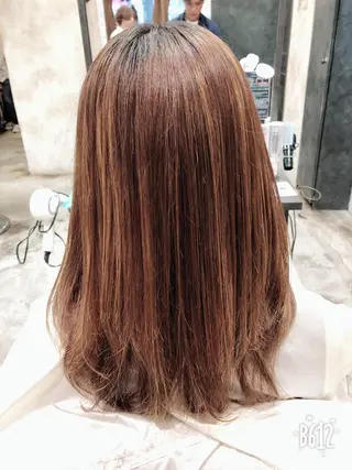 ミディアム 髪質改善 カラーJILLのヘアスタイル