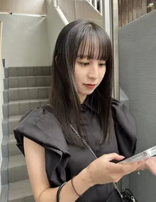 カラー オリーブ🎶アッシュ グレージュちひろ🧸のヘアスタイル