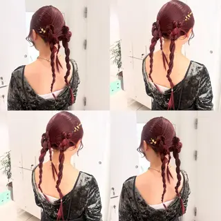 セミロング ヘアアレンジ カジュアルを女っぽく 𝗮𝘆𝗮𝗰𝗼のヘアスタイル