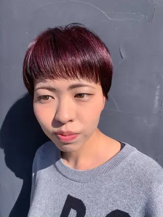 ショート カラー 透明感カラー/ くびれヘア/ユウユのヘアスタイル