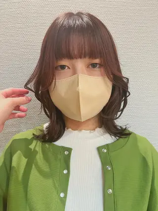 ミディアム かわい りほのヘアスタイル