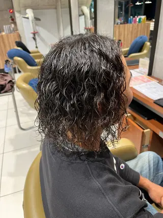 ミディアム パーマ メンズ メンズ特化美容師 /齋藤翼のヘアスタイル