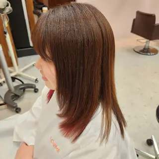 セミロング カラー パーマ FORME野口 晴香のヘアスタイル