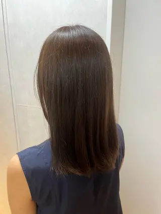 カラー ひなこ♡縮毛矯正/ 艶カラー🤍透明感のヘアスタイル