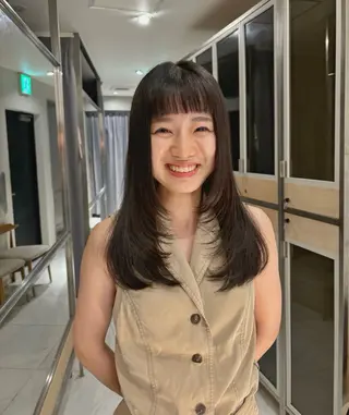 ロング カラー ヘアアレンジ 艶髪/レイヤーカット 🐣misakiのヘアスタイル
